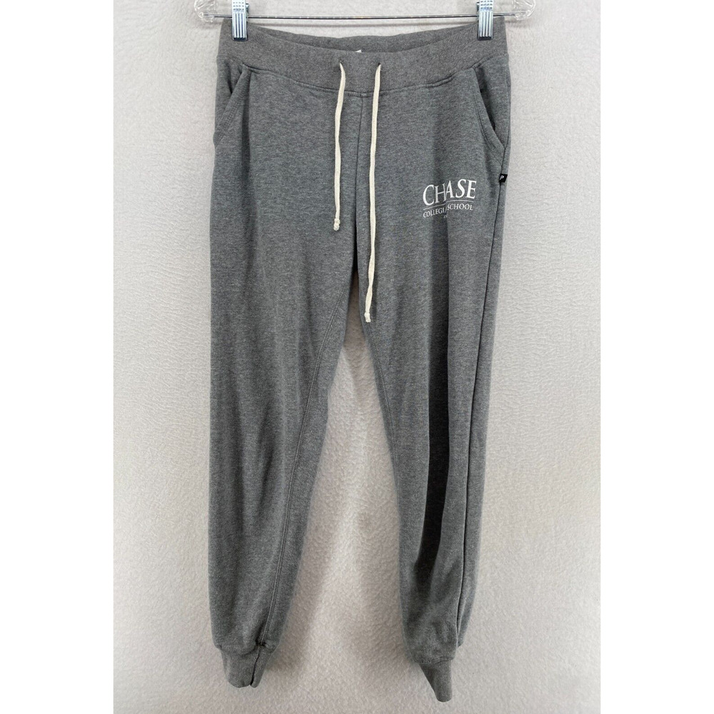 CHASE COLLEGIATE SCHOOL Pants Adult S Waterbury CT Jogger Drawstring Taper Gray